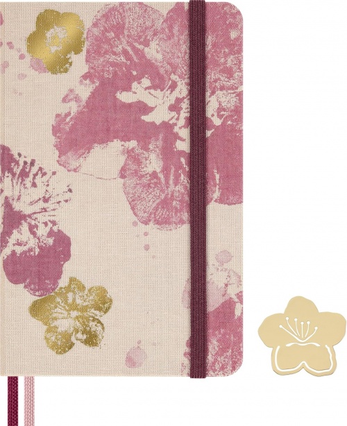 Notatnik Moleskine Sakura P pocket (9x14 cm) w Linie Różowa z Złotymi Akcentami Twarda oprawa w Pudełku Prezentowym (Moleskine Sakura Limited Edition Notebook Ruled Pocket Pink With Gold Accents Hard Cover BOX) - 8056999278571