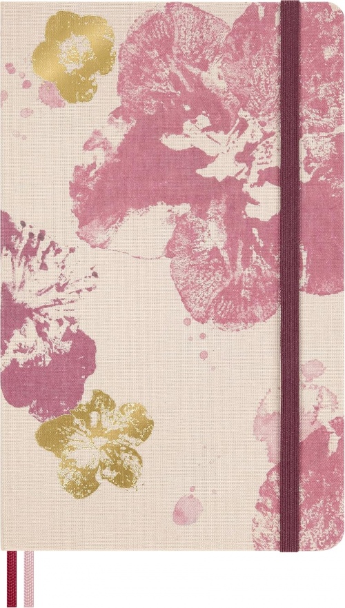 Notatnik Moleskine Sakura L duży (13x21 cm) w Linie Różowa z Złotymi Akcentami Twarda oprawa (Moleskine Sakura Limited Edition Notebook Ruled Large Pink With Gold Accents Hard Cover) -  8056999278588