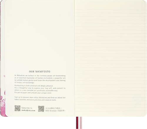 Notatnik Moleskine Sakura L duży (13x21 cm) w Linie Różowa z Złotymi Akcentami Twarda oprawa (Moleskine Sakura Limited Edition Notebook Ruled Large Pink With Gold Accents Hard Cover) -  8056999278588