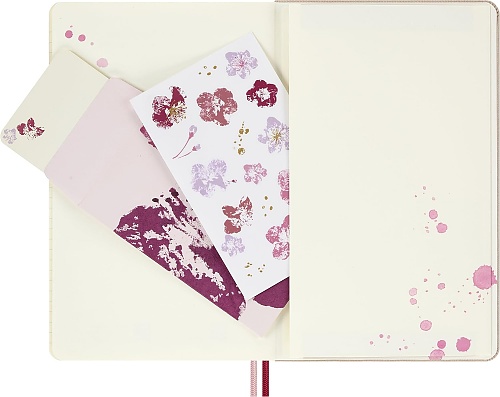Notatnik Moleskine Sakura L duży (13x21 cm) w Linie Różowa z Złotymi Akcentami Twarda oprawa (Moleskine Sakura Limited Edition Notebook Ruled Large Pink With Gold Accents Hard Cover) -  8056999278588