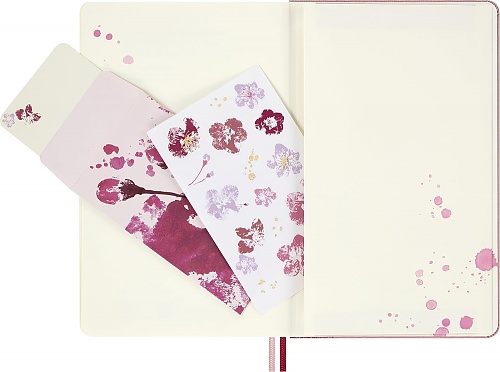 Notatnik Moleskine Sakura L duży (13x21 cm) Gładki Różowa z Złotymi Akcentami Twarda oprawa (Moleskine Sakura Limited Edition Notebook Plain Large Pink With Gold Accents Hard Cover) -  8056999278601