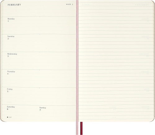Kalendarz Moleskine 2026-2027 18-miesięczny Sakura z złotymi akcentami duży L (13x21 cm) Tygodniowy Twarda oprawa (Moleskine Limited Edition Sakura 18 Month 2026-2027 Weekly Planner Large Hard Cover) -  8056999278625