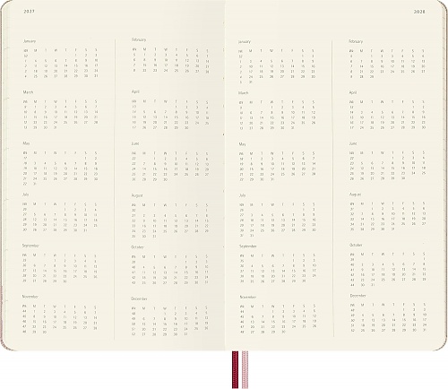 Kalendarz Moleskine 2026-2027 18-miesięczny Sakura z złotymi akcentami duży L (13x21 cm) Tygodniowy Twarda oprawa (Moleskine Limited Edition Sakura 18 Month 2026-2027 Weekly Planner Large Hard Cover) -  8056999278625