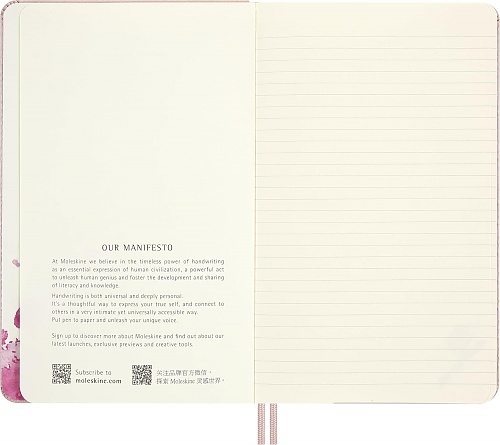 Notatnik Moleskine Sakura L duży (13x21 cm) W Linie Różowa Miękka oprawa (Moleskine Sakura Limited Edition Notebook Ruled Large Pink Soft Cover) -  8056999278632