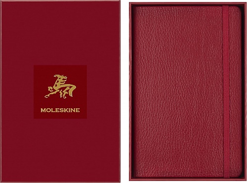 Notatnik Moleskine Rok Konia L duży (13x21 cm) W Linie Czerwony Miękka oprawa (Moleskine Year of the Horse Limited Edition Precious & Ethical Vegea Notebook in Gift box Soft Cover Large Ruled Autumn Red) - 8056999278939