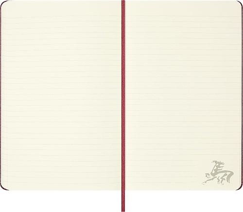 Notatnik Moleskine Rok Konia L duży (13x21 cm) W Linie Czerwony Miękka oprawa (Moleskine Year of the Horse Limited Edition Precious & Ethical Vegea Notebook in Gift box Soft Cover Large Ruled Autumn Red) - 8056999278939