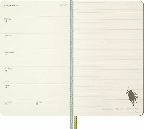 Kalendarz Moleskine 2026-2027 18-miesięczny Władca Pierścieni duży L (13x21 cm) Tygodniowy Twarda oprawa (Moleskine Limited Edition Lord Of The Rings 18 Month 2026-2027 Weekly Planner Large Hard Cover) -  8056999279110