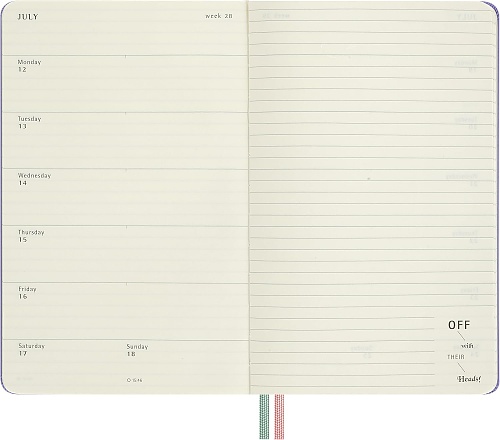 Kalendarz Moleskine 2026-2027 18-miesięczny Alicja w Krainie Czarów duży L (13x21 cm) Tygodniowy Twarda oprawa (Moleskine Limited Edition Alice\'s Adventures in Wonderland 18 Month 2026-2027 Weekly Planner Large Hard Cover) - 8056999279196