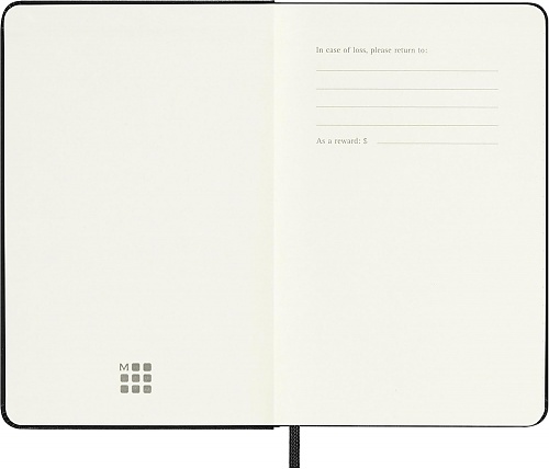 Kalendarz Moleskine 2026-2027 18-miesięczny rozmiar P (kieszonkowy 9x14 cm) Horyzontalny Tygodniowy Czarny Twarda oprawa (Moleskine Weekly Horizontal Notebook Diary/Planner 2026/27 Pocket Black Hard Cover) - 8056999279936