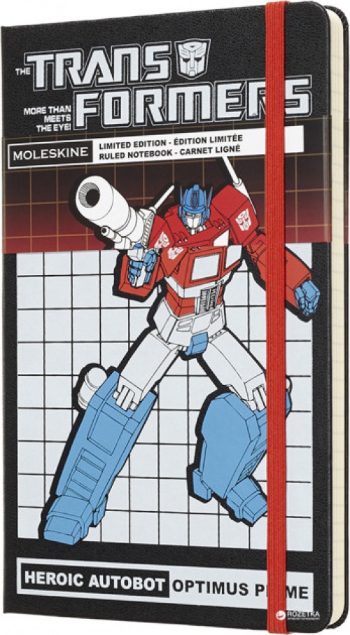 Notatnik Moleskine Transformers Optimus Prime L duży (13x21 cm) w Linie Czarny Twarda oprawa (Moleskine Transformers Optimus Prime Limited Edition Ruled Large Hard Cover) - 8058341715222