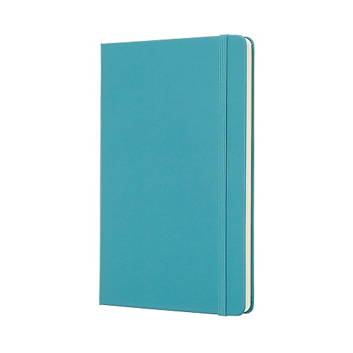 Notatnik Moleskine L duży (13x21cm) Czysty Turkusowy Twarda oprawa (Moleskine Plain Notebook Large Hard Reef Blue) - 8058341715383