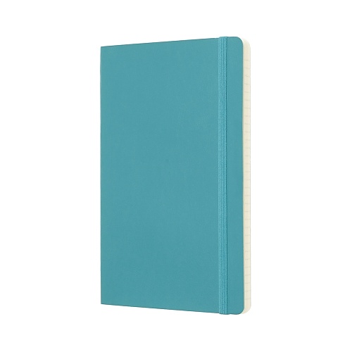 Notatnik Moleskine L duży (13x21cm) w Linie Turkusowy Miękka oprawa (Moleskine Ruled Notebook Large Soft Reef Blue) - 8058341715505