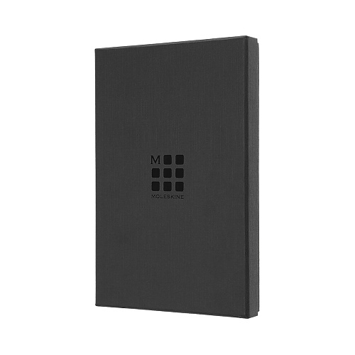 Skórzany Notatnik Moleskine Pudełko L duży (13x21cm) w Linie Czarny Twarda oprawa (Moleskine Leather Ruled Notebook Large Black Hard Cover) - 8058647620671