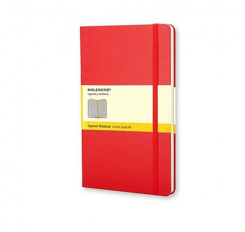 Notatnik Moleskine P kieszonkowy (9x14 cm) w Kratkę Czerwony Twarda oprawa (Moleskine Squared Notebook Pocket Hard Scarlet Red) - 9788862930291