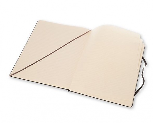 Notatnik Moleskine XL ekstra duży (19x25 cm) w Linie Czarny Twarda oprawa (Moleskine Plain Notebook Extra Large Hard Black) - 9788867323067