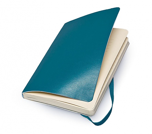 Notatnik Moleskine P Kieszonkowy (9x14 cm) w Linie Niebieski Morski Miękka oprawa (Moleskine Ruled Notebook Pocket Soft Uderwater Blue) - 9788867323517