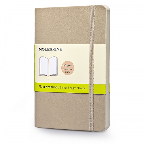 Notatnik Moleskine L duży (13x21cm) czysty Beżowy Miękka oprawa (Moleskine Plain Notebook Large Soft Beige) - 9788867323708