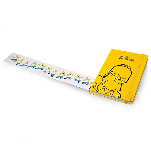 Notes Moleskine SIMPSONOWIE  L (13X21cm) w linie, żółta twarda oprawa (Moleskine The Simpsons Large Ruled Yellow hard cover)