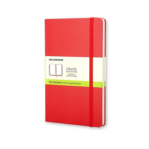 Notatnik Moleskine L duży (13x21cm) Czysty Czerwony Twarda oprawa (Moleskine Plain Notebook Large Hard Scarlet Red) - 9788862930062