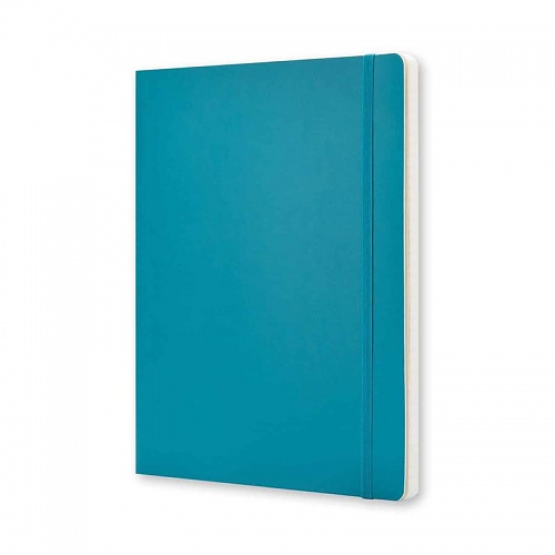 Notatnik Moleskine L duży (13x21cm) w Linie Turkusowy/Morski Miękka oprawa (Moleskine  Ruled Notebook Large Soft Reef Blue) - 9788867323630