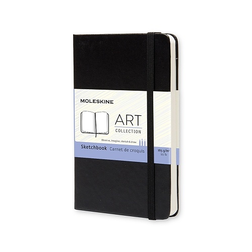 Szkicownik Moleskine Art Sketchbook kieszonkowy P (9x14 cm) Czarny Twarda oprawa (Moleskine Art Sketchbook Pocket Black Hard Cover) - 9788883701054