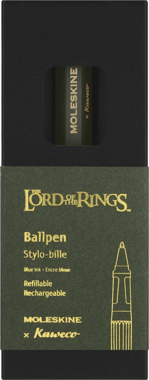 Długopis Władca Pierścieni Moleskine x Kaweco Zielony z 1 mm niebieskim wkładem G2 (Ballpen Lord of the Rings Moleskine x Kaweco Green 1 mm Blue Ink) - 8056711513065
