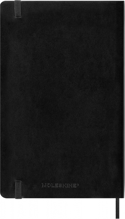 Kalendarz Moleskine 2025-2026 18-miesięczny rozmiar L (duży 13x21 cm) Dzienny Czarny Miękka oprawa (Moleskine Daily Notebook Diary/Planner 2025/26 Large Black Soft Cover) - 8056999275372