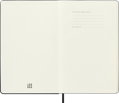 Kalendarz Moleskine 2025-2026 18-miesięczny rozmiar L (duży 13x21 cm) Dzienny Czarny Twarda oprawa (Moleskine Daily Notebook Diary/Planner 2025/26 Large Black Hard Cover) - 8056999275365