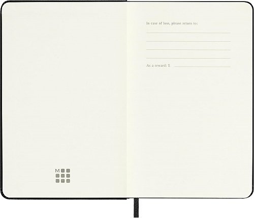 Kalendarz Moleskine 2025-2026 18-miesięczny rozmiar P (kieszonkowy 9x14 cm) Horyzontalny Tygodniowy Czarny Twarda oprawa (Moleskine Weekly Horizontal Notebook Diary/Planner 2025/26 Pocket Hard Black Cover) - 8056999275518
