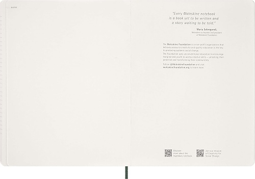 Kalendarz Moleskine 2027 12M rozmiar XXL (bardzo duży 23,5x28,14cm) Wertykalny Tygodniowy Zielony Mirt Miękka oprawa (Moleskine Weekly Vertical Diary/Planner 2027 XXL Myrtle Green Soft Cover) - 8056999278854