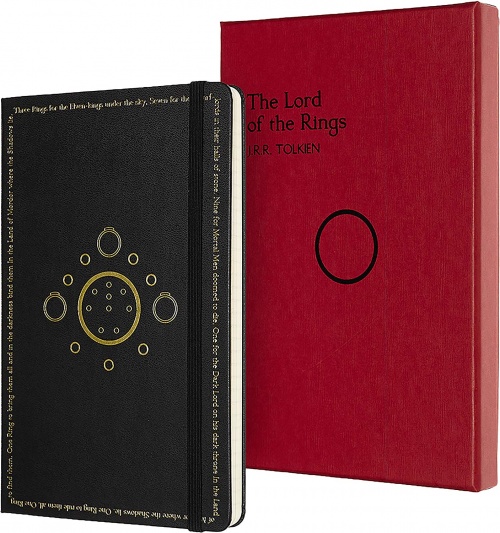 Notatnik Moleskine Władca Pierścieni Premium Wersja Pudełkowa (duży 13x21) w Linie Czarny / Bordowe Twarda oprawa (Moleskine Lord Of The Rings Limited Edition Ruled Notebook Large Box)
