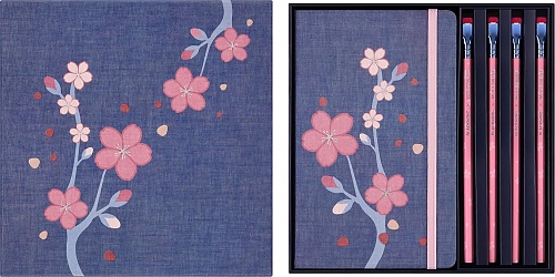 MOLESKINE SAKURA L (13X21 CM)GŁADKI + LINIA + 4x OŁÓWKI BLACKWING - 8056999276249