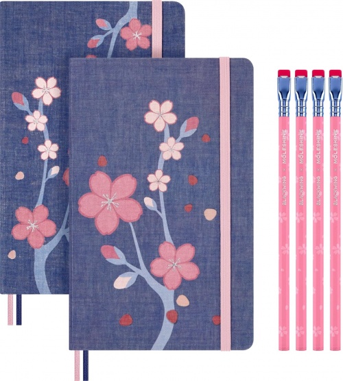 MOLESKINE SAKURA L (13X21 CM)GŁADKI + LINIA + 4x OŁÓWKI BLACKWING - 8056999276249