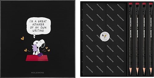 ZESTAW PEANUTS THEMED BOX NOTES SNOOPY + 4 OŁÓWKI - 8056999277161