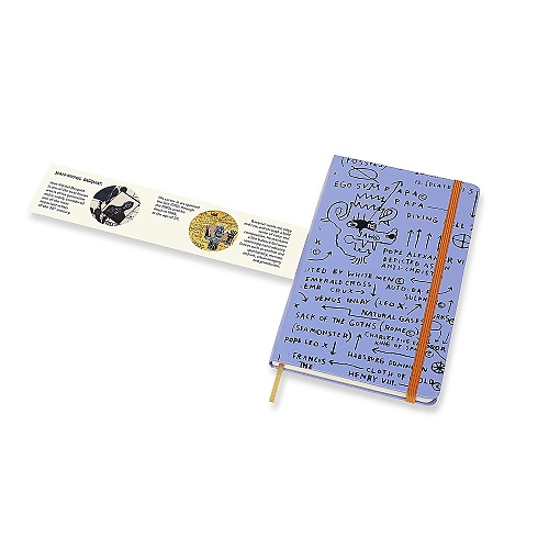 Notatnik Moleskine Basquiat L (duży 13x21) Czysty / Gładki Liliowy Twarda oprawa (Moleskine Limited Edition Basquiat Plain Notebook Large Hard Cover) - 8053853600578