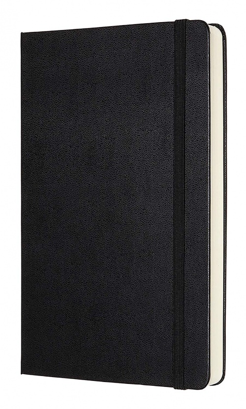 Notatnik Moleskine L duży (13x21cm) Gruby (400 stron) Czysty Czarny Miękka oprawa (Moleskine Expanded Plain Notebook 400 Pages Large Black Soft Cover) - 8058647628066