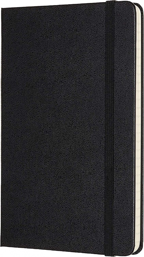 Notatnik Moleskine M średni (11,5x18 cm) w Linie Czarny Twarda oprawa (Moleskine Ruled Notebook Medium Black Hard Cover) - 8055002852944