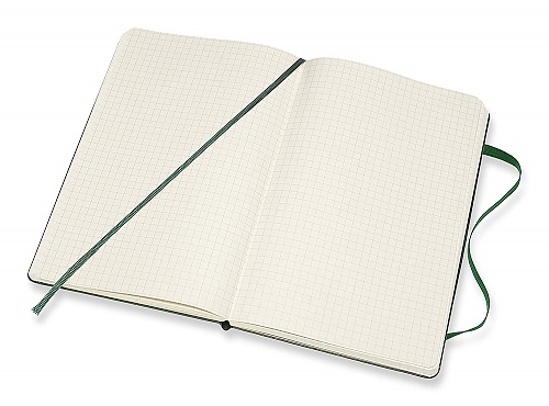 Notatnik Moleskine L duży (13x21cm) w Kratkę Zielony Mirt Twarda oprawa (Moleskine Squared Notebook Large Hard Myrtle Green) - 8058647629087