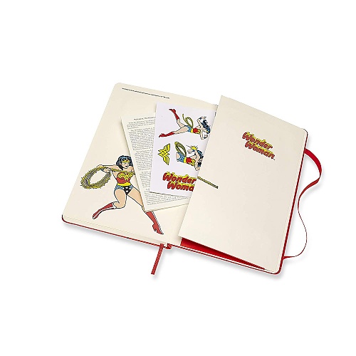 Notatnik Moleskine Wonder Woman L (duży 13x21) w Linię Czerwony Twarda oprawa (Moleskine Wonder Woman Limited Edition Notebook Ruled Large Hard Cover) - 8053853600493
