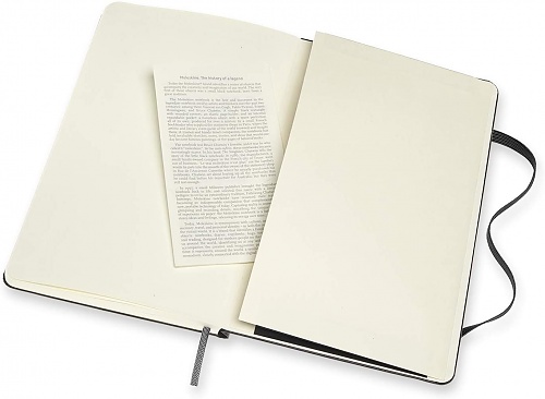 Notatnik Moleskine L duży (13x21cm) w Linie-Czysty Czarny Twarda oprawa (Moleskine Ruled-Plain Notebook Large Hard Black Cover) - 8056420852943