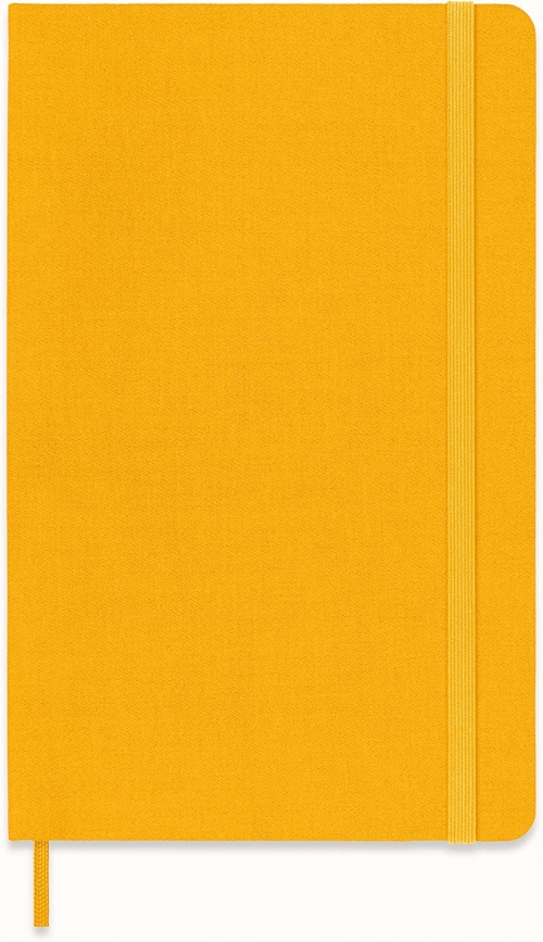 Notatnik Moleskine L duży (13x21cm) w Linię Żółto-pomarańczowy Twarda Jedwabna oprawa (Moleskine Ruled Notebook Large Hard Silk Cover Orange-Yellow) - 8056598853070