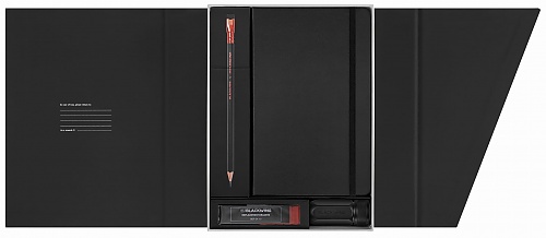 Moleskine x Blackwing Szkicownik L duży (13x21 cm) Twarda czarna oprawa i 12 ołówków Zestaw kreatywny (Blackwing x Moleskine Creative Set) - 8056999271114