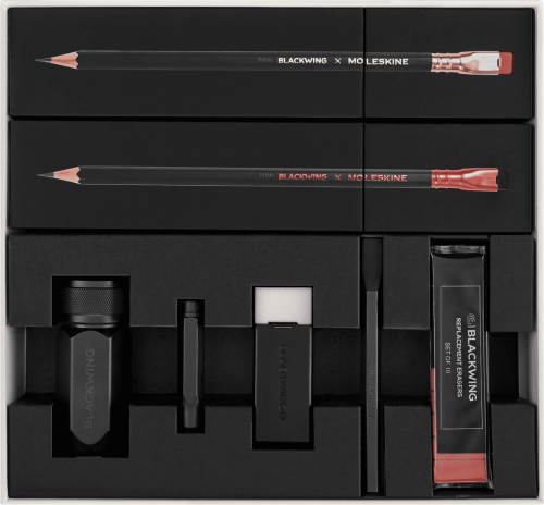 Moleskine x Blackwing Ołówki 24 sztuki z akcesoriami Zestaw prezentowy dla Miłośników (Blackwing x Moleskine Lover\'s Set) - 8056999271121