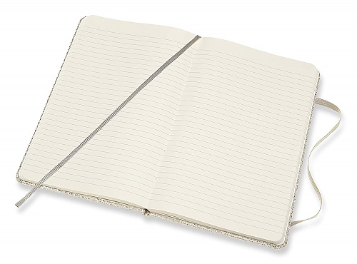 Notatnik Tekstylny Moleskine Blend L (duży 13x21 cm) w Linie Beżowy Twarda oprawa (Moleskine Blend Collection Ruled Notebook Large Beige Hard Cover) - 8053853600103