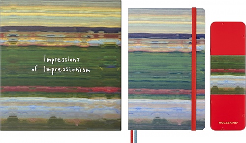 Notatnik Moleskine Impresjoniści Muzem D\'Orsay L duży (13x21 cm) Czysty Twarda oprawa Kredki w Prezentowym Pudełku (Moleskine Impressions of Impressionism Musee D\'Orsay Notebook Plain Large Hard Cover 6 Watercolour Pencils BOX