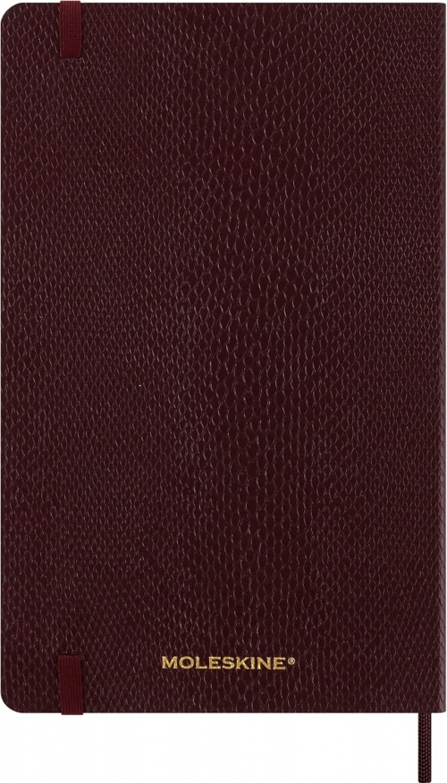 Kalendarz Moleskine 2026 12M rozmiar L (duży 13x21 cm) Tygodniowy sztuczna Skóra Węża Bordeaux Miękka Wegańska Oprawa w Pudełku (Moleskine 2026 Precious and Ethical Weekly Diary/Planner Box 12M Bordeaux Soft Cover) - 8056999276638