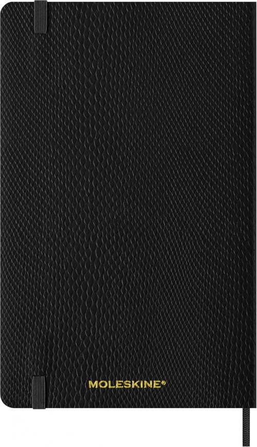 Kalendarz Moleskine 2026 12M rozmiar L (duży 13x21 cm) Tygodniowy sztuczna Skóra Węża Czarny Miękka Wegańska Oprawa w Pudełku (Moleskine 2026 Precious and Ethical Weekly Diary/Planner Box 12M Boa Black Soft Cover) - 8056999276287