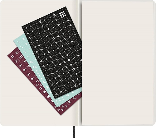 Kalendarz Moleskine 2026 12M rozmiar L (duży 13x21 cm) Tygodniowy sztuczna Skóra Węża Czarny Miękka Wegańska Oprawa w Pudełku (Moleskine 2026 Precious and Ethical Weekly Diary/Planner Box 12M Boa Black Soft Cover) - 8056999276287