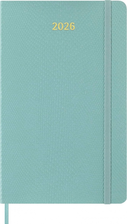 Kalendarz Moleskine 2026 12M rozmiar L (duży 13x21 cm) Tygodniowy sztuczna Skóra Węża Jasnozielona Miękka Wegańska Oprawa w Pudełku (Moleskine 2026 Precious and Ethical Weekly Diary/Planner Box 12M Sage Green Soft Cover) - 8056999276621