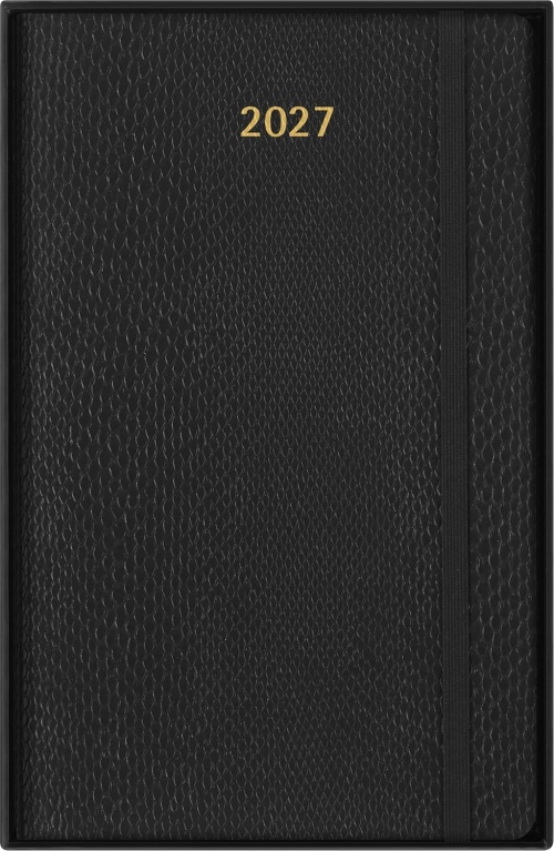 Kalendarz Moleskine 2027 12M rozmiar L (duży 13x21 cm) Tygodniowy sztuczna Skóra Węża Czarny Miękka Wegańska Oprawa w Pudełku (Moleskine 2027 Precious and Ethical Weekly Diary/Planner Box 12M Boa Black Soft Cover) - 8056999274825